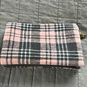 Plaid Pink and Black Crossbody Bag